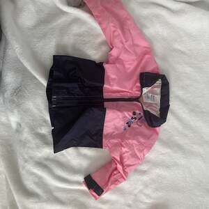 Carter's Toddler Girls Pink and Navy Blue Colorblock Windbreaker Hooded Jacket